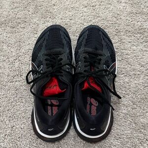 ASICS Men's Black and Red Athletic Shoes